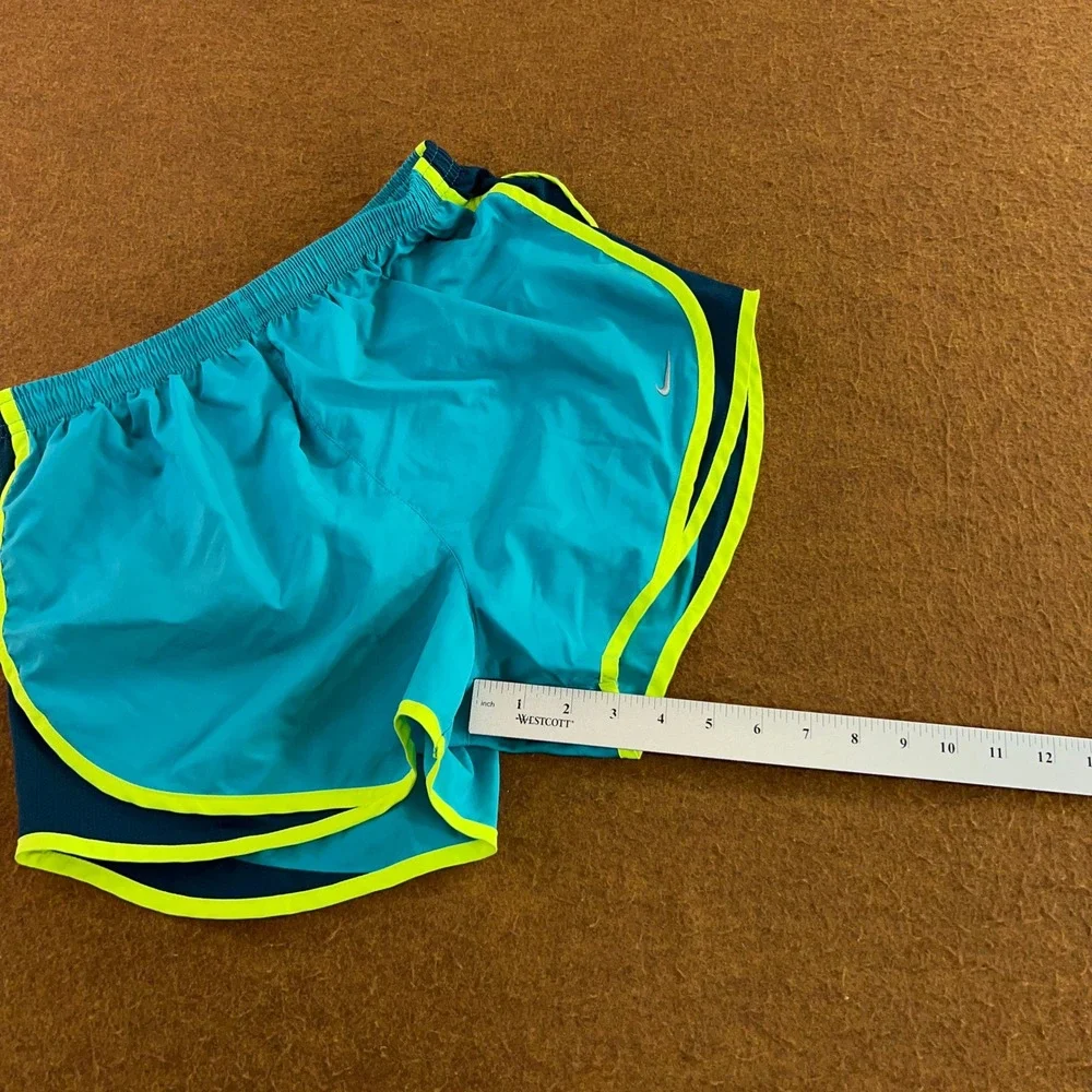 Nike Womens Medium Teal Blue Dri-FIT Tempo Track Running Shorts